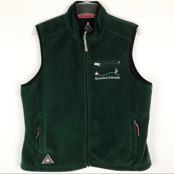 Scouts Canada Green Fleece Zip Up Vest Women's - Picture 1 of 10